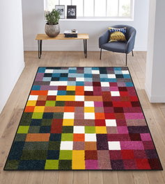 Conceptum Geo 6869 Alfombra de Pasillo Multicolor 80 x 300 cm